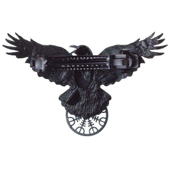 Unique Viking Black Oversized Crow Hair Clip Accessories - Image 6