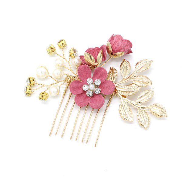 Blue White Purple Color Flower Hair Comb - Image 5
