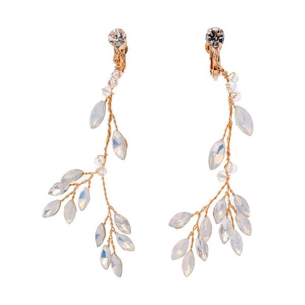 Temperament Commuter Korean Style Crystal Tassel Earrings - Image 3