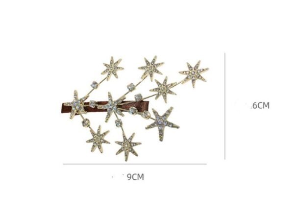 Femininity Rhinestone Star Hairpin Headwear - Image 5