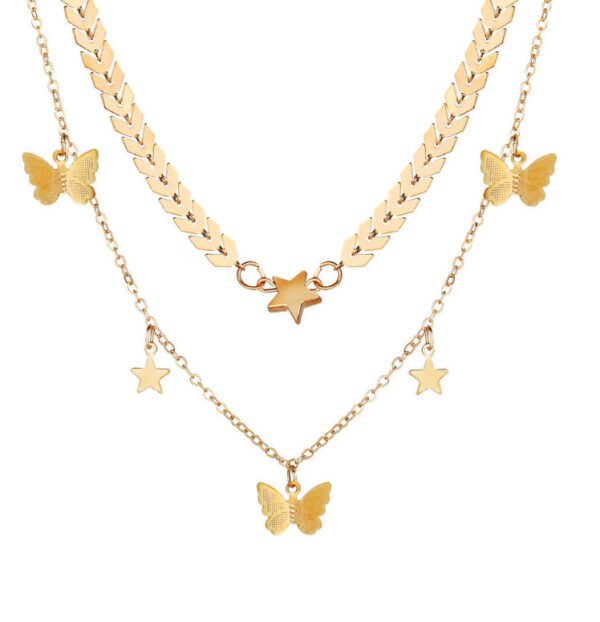 Clavicle Chain Sequined Star Butterfly Necklace Chain Necklace - Image 5