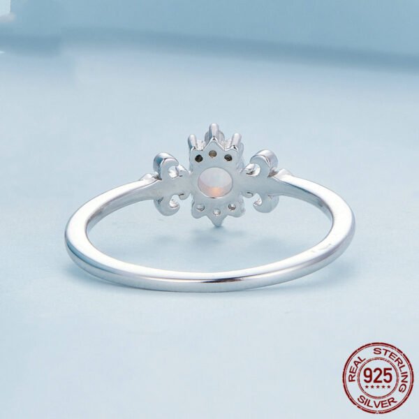 Sterling Silver S925 Oper Ring With White Gold Plated Zircon Pattern - Image 3