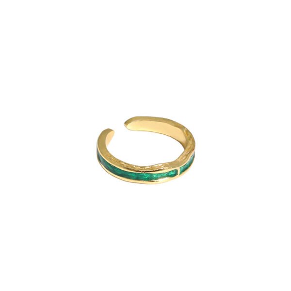 Women's Minimalist Versatile Micro Inlaid Drop Sterling Silver Fine Ring - Image 6
