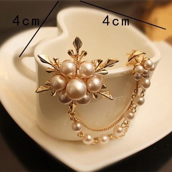 Pearl flower brooch - Image 7