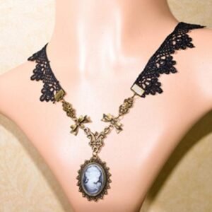 Human head statue drop pendant