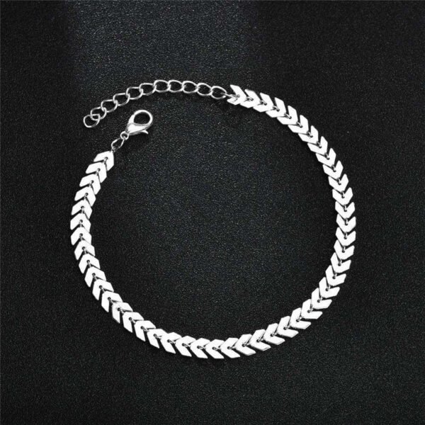 Jewelry Double Layer Fishbone Anklet Women's Beach - Image 7