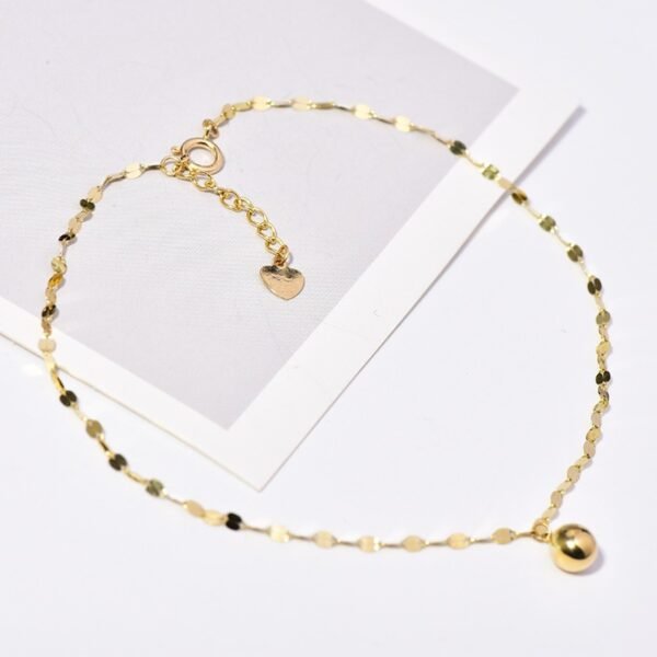 Shiny Lips Leaf Simple Anklet - Image 4