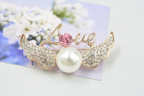 Fashion Star With Angel Wings Brooch - Image 5