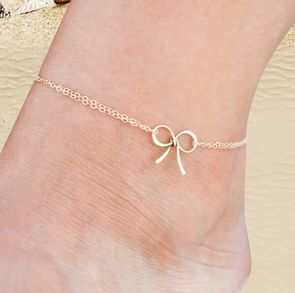 Bowknot Simple Anklet Femininity Girlfriends Personalized Design Station Clothing Accessories - Image 3
