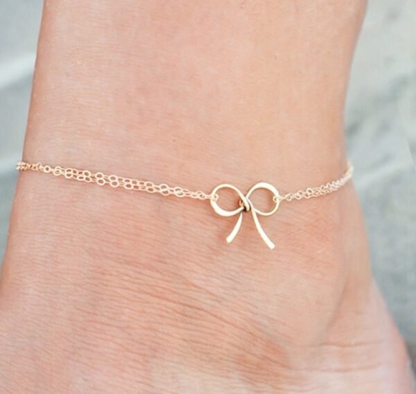 Bowknot Simple Anklet Femininity Girlfriends Personalized Design Station Clothing Accessories - Image 2