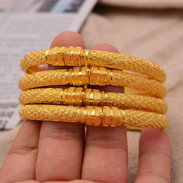 Bracelet Ethiopian Gold Color Bangles - Image 2