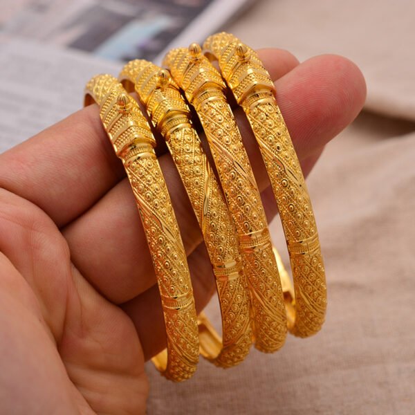 Bracelet Ethiopian Gold Color Bangles - Image 4