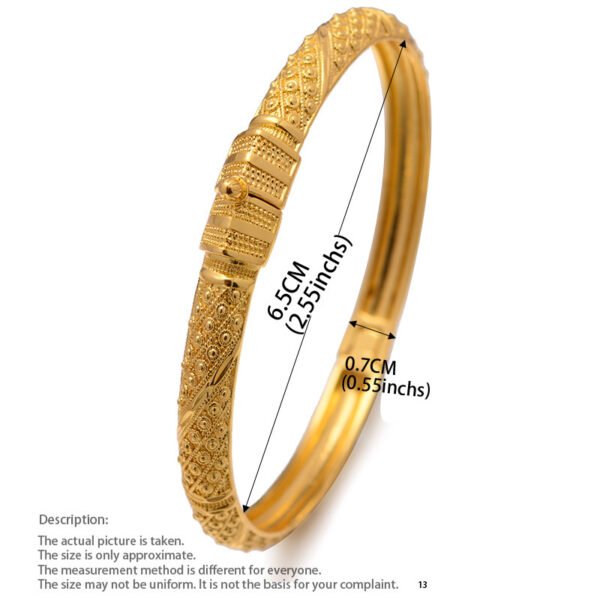 Bracelet Ethiopian Gold Color Bangles - Image 3