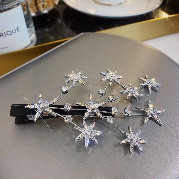 Femininity Rhinestone Star Hairpin Headwear - Image 7