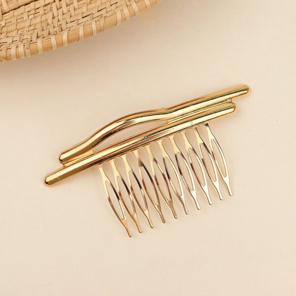 European And American Fashion Glossy Pine Branches With Comb Shaped Electroplating - Image 2