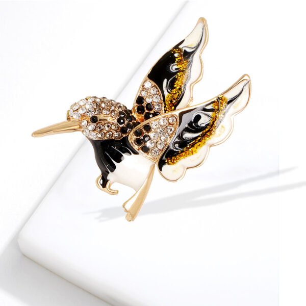 Fashion Women's Colorful Hummingbird Paint Brooch - Image 8