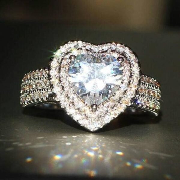 Europe And The United States New  Love Ring Electric Color Boutique Women's Ring Zircon Full Diamond Wish AliExpress Wholesale - Image 5