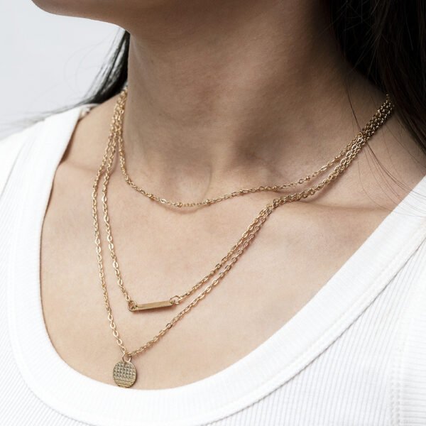 Necklace Drop Shape Rhinestone Small Pendant Necklace Neck Accessories - Image 2