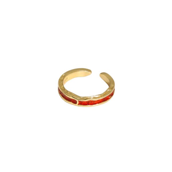 Women's Minimalist Versatile Micro Inlaid Drop Sterling Silver Fine Ring - Image 4