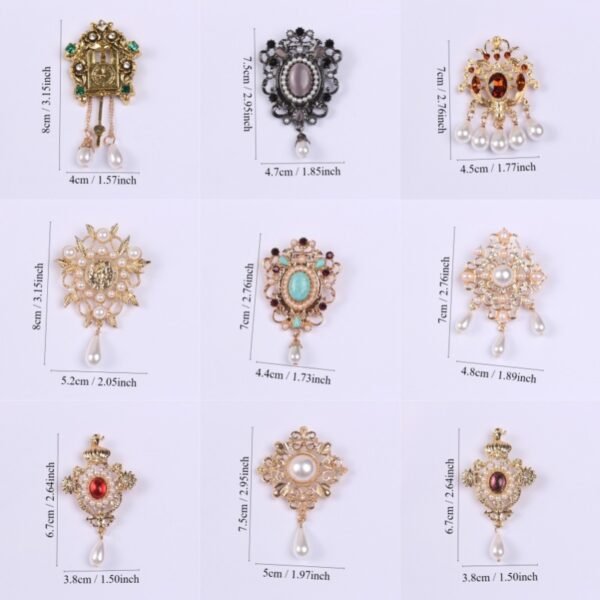 Design Court Retro Baroque Style Coat Brooch - Image 5