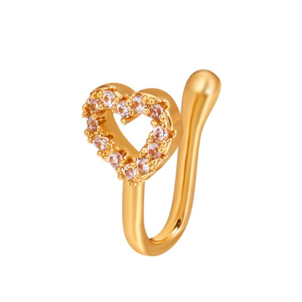 Copper Inlaid Zircon Star Love U Shaped Nose Clip - Image 7