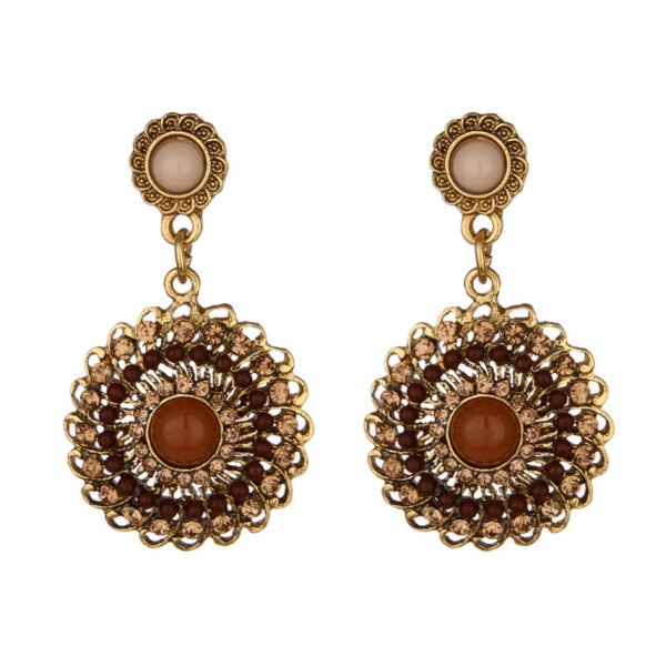 Bohemian Ethnic Style Stud Earrings Sunflower - Image 5