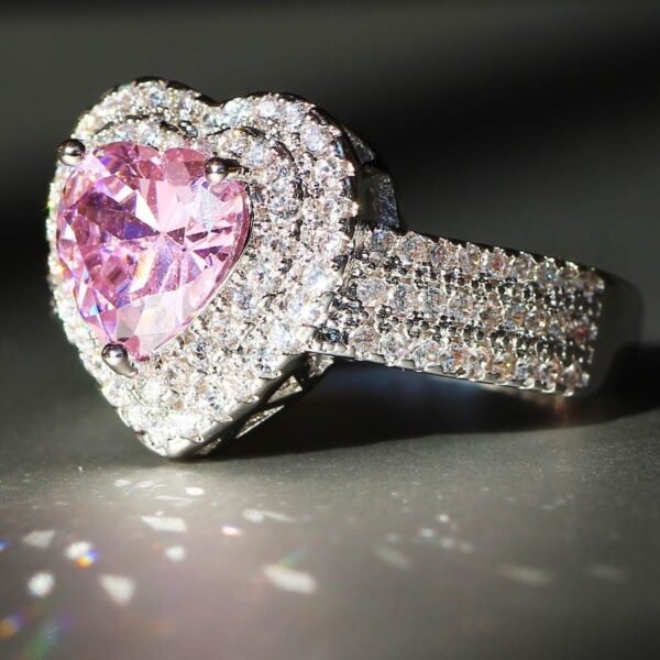 Europe And The United States New  Love Ring Electric Color Boutique Women's Ring Zircon Full Diamond Wish AliExpress Wholesale - Image 3