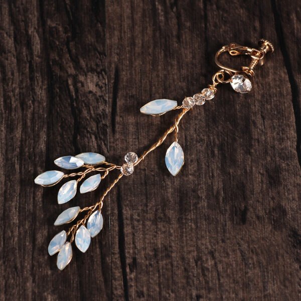 Temperament Commuter Korean Style Crystal Tassel Earrings - Image 4