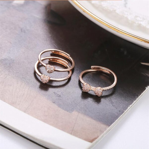 Women's 3-in-1 Clover Detachable Combination Ring - Image 2