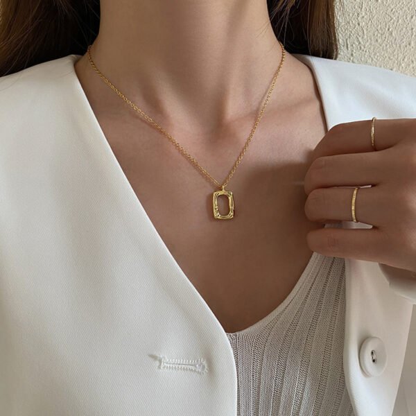 Hundred And One Geometric Oval Pendant Girls Necklace Female - Image 4