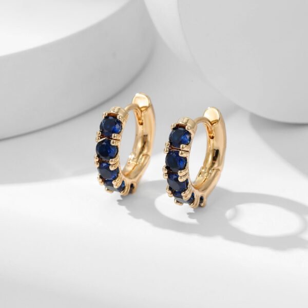 Copper Micro Inlaid Zircon Thickened Color Retention Ear Clip - Image 2