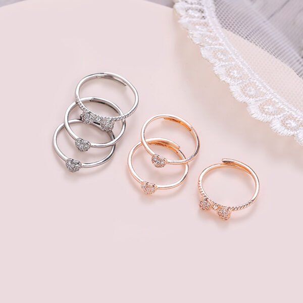 Women's 3-in-1 Clover Detachable Combination Ring - Image 3