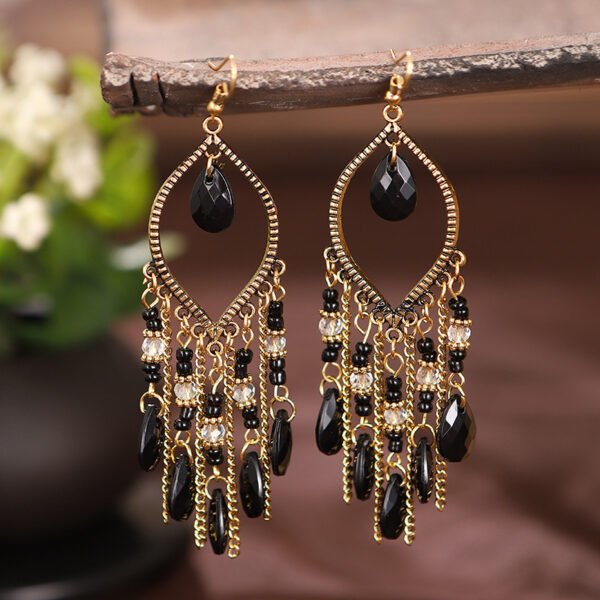 Vintage Water Drop Bohemian Chain Earrings - Image 4
