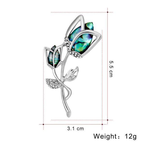 Elegant High-end Shell Rose Brooch - Image 4