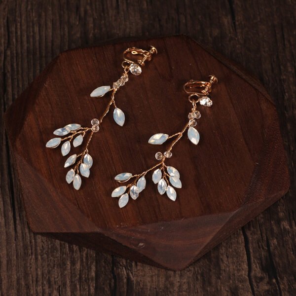 Temperament Commuter Korean Style Crystal Tassel Earrings - Image 2