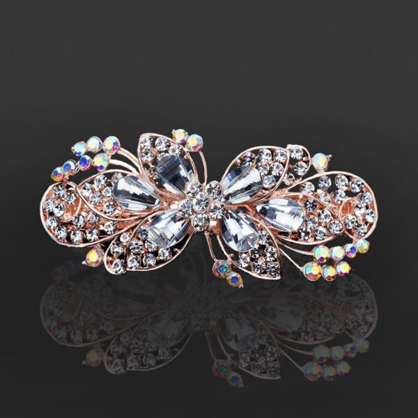 Rhinestone Barrettes Female Word Spring Clip - Image 4