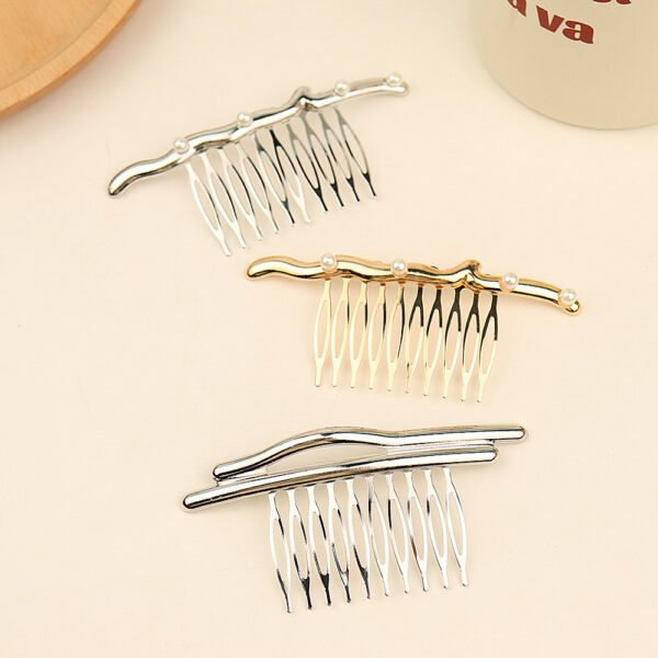 European And American Fashion Glossy Pine Branches With Comb Shaped Electroplating - Image 4