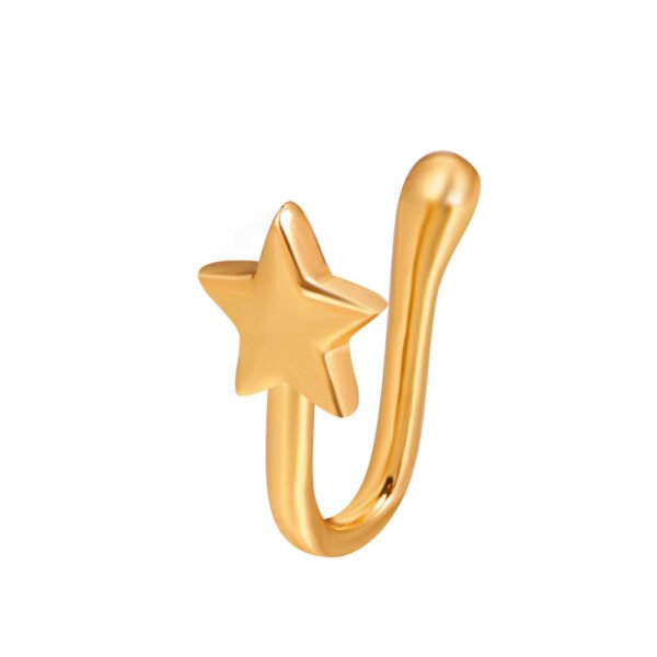 Copper Inlaid Zircon Star Love U Shaped Nose Clip - Image 5