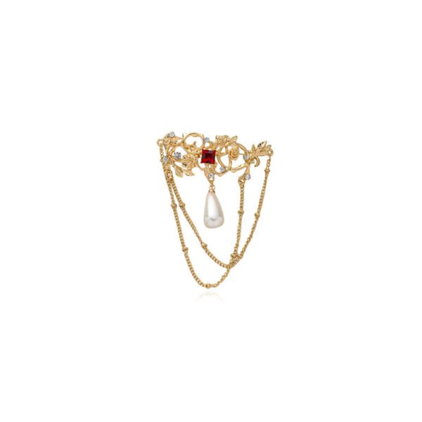 Special-interest Design Chain Tassel Pin Water Drop Pearl Accessories - Image 6