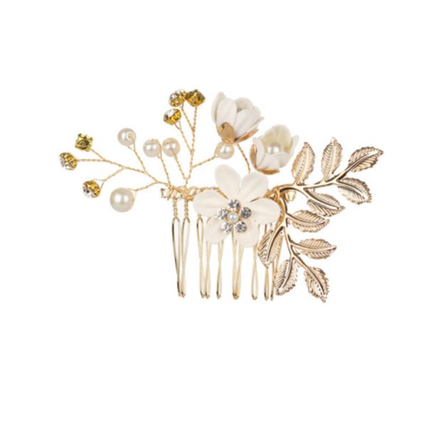 Blue White Purple Color Flower Hair Comb - Image 9