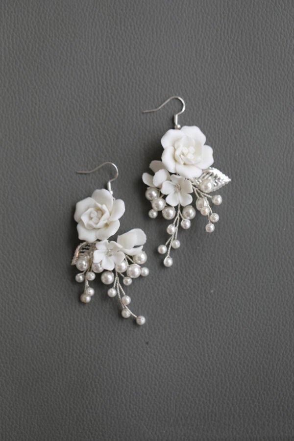Handmade Beaded Ceramic Flower Hair Accessories - Image 3