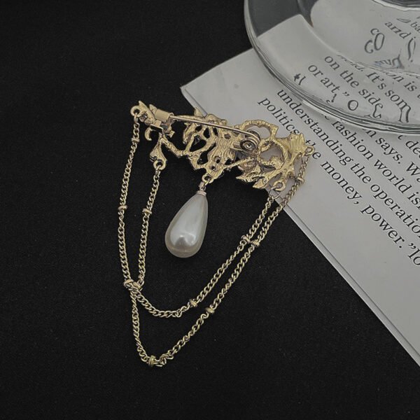 Special-interest Design Chain Tassel Pin Water Drop Pearl Accessories - Image 7