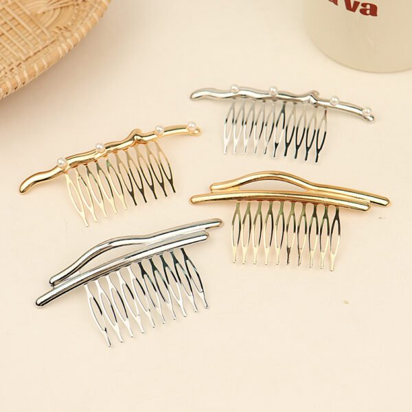 European And American Fashion Glossy Pine Branches With Comb Shaped Electroplating - Image 3