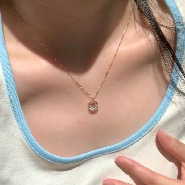 Pulse Heart Mobius Diamond Necklace - Image 2