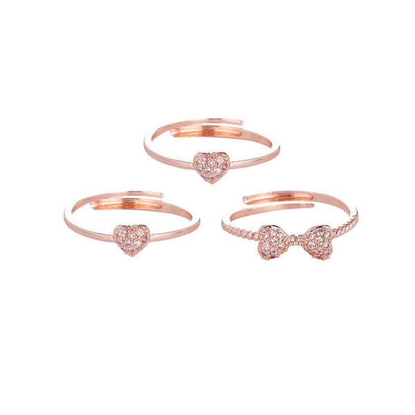 Women's 3-in-1 Clover Detachable Combination Ring - Image 4
