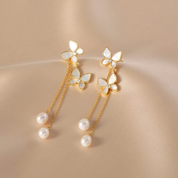 New Trendy Exquisite Sweet Butterfly Long Tassel Earrings - Image 2
