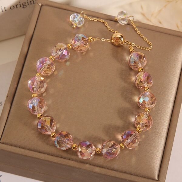 Crystal Woven Bracelet Women's Fashion High-end Simple Round - Image 7
