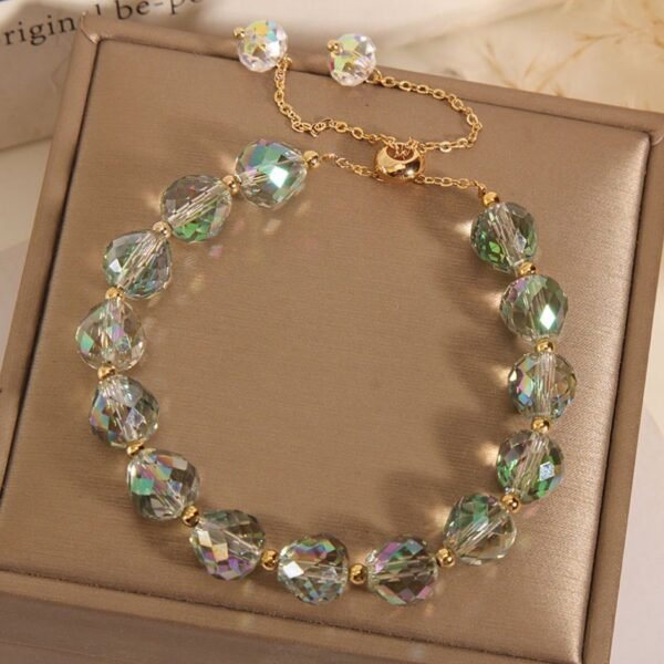 Crystal Woven Bracelet Women's Fashion High-end Simple Round - Image 6