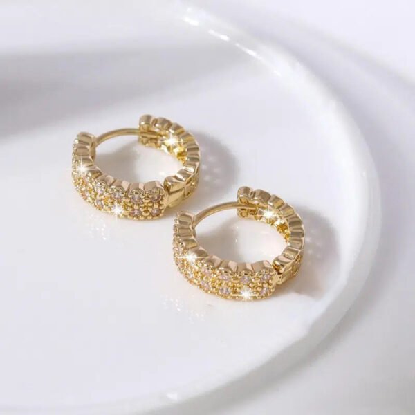 French Retro Gold Hot Earrings - Image 3