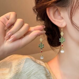 Chinese Knot Tassel Earrings National Style Cheongsam